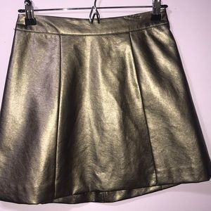 bronze metallic skirt